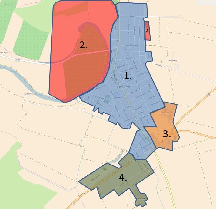 15 2.2 A városrészi szintű helyzetelemzés összefoglalása A településrészek (városrészek) kijelölésekor az irányelv az volt, hogy az hézag- és átfedésmentesen fedje le a város belterületét, valamint,