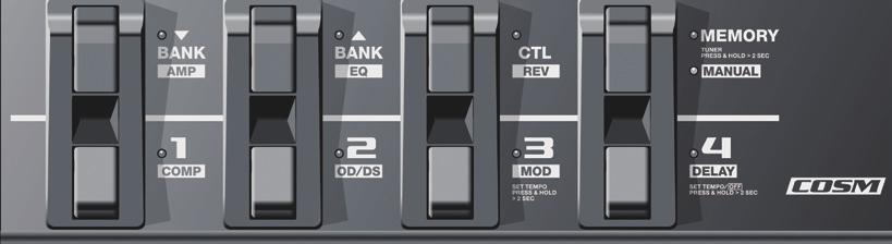 4. 5. Nyomja meg az [EXIT] gombot. A készülék Memory Edit módba lép (13.o.). 6. Nyomja meg ismét az [EXIT] gombot. A készülék Memory módba lép. A pedálok viselkedésének beállítása A 3.
