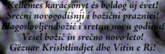karácsonyt és boldog új évet! Srećni novogodišnji i božićni praznici!