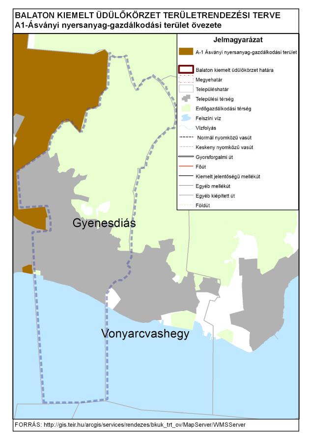 Ásványi nyersanyag-gazdálkodási terület övezete (A-1) Az övezet nem érinti a település közigazgatási területét.