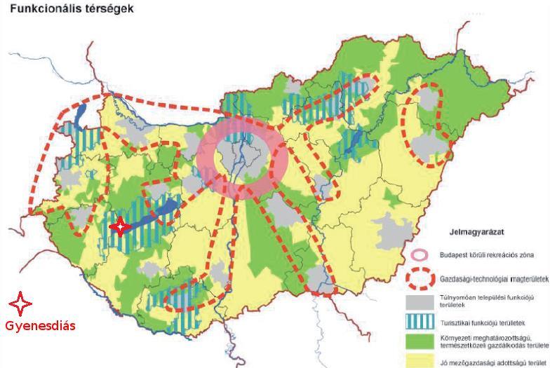 1.1.2 A TELEPÜLÉS SZEREPE AZ ORSZÁGOS TELEPÜLÉSHÁLÓZATBAN Az Országos Fejlesztési és Területfejlesztési Koncepció (OFTK) szerint a Balaton környéke hazánk kiemelt turisztikai, térsége.