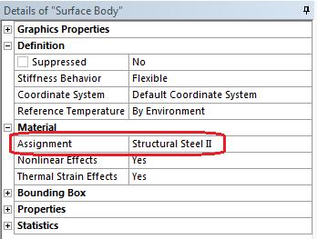 Alul a táblázatban a Definition / 2D Behavior legyen Plane Strain. 9. Állítsuk be, hogy a cső anyaga a Structural Steel II.