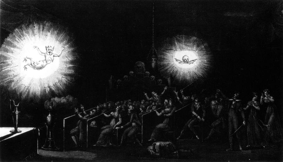 [11.kép]: PHANTASMAGORIA jelenet a késő 18th és kora 19th szazadból /