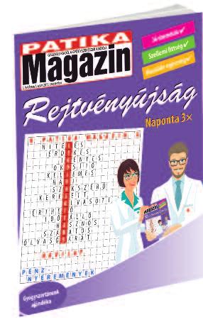Rejtvényújság Az olvasók imádják A gyógyszerészek hamar megkedvelték És Ön?