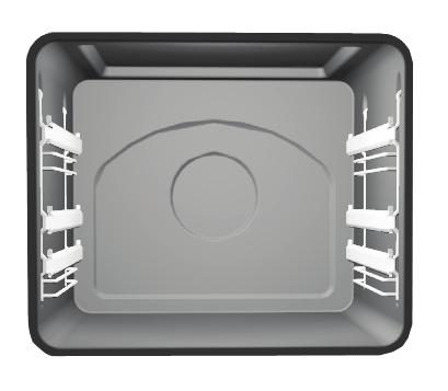 Szintek (modelltől függően) 5 4 3 2 1 5 4 3 2 1 A tartozékok (rács, lapos és mély tepsik) négy 5. helyezhetők el a sütőben.