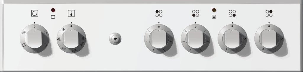 Bal első főzési mező gomb, elektromos főzőlap 8. Jobb első főzési mező gomb, gázégő 9. Jobb hátsó főzési mező gomb, gázégő 10. Működést jelző jelfény.