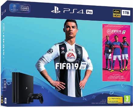 játékkonzol 2 db Dualshock 4 kontrollerrel és FIFA 19