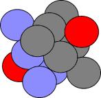 Szerkezete: o fémes kötés o színfémekben azonos méretű atomok