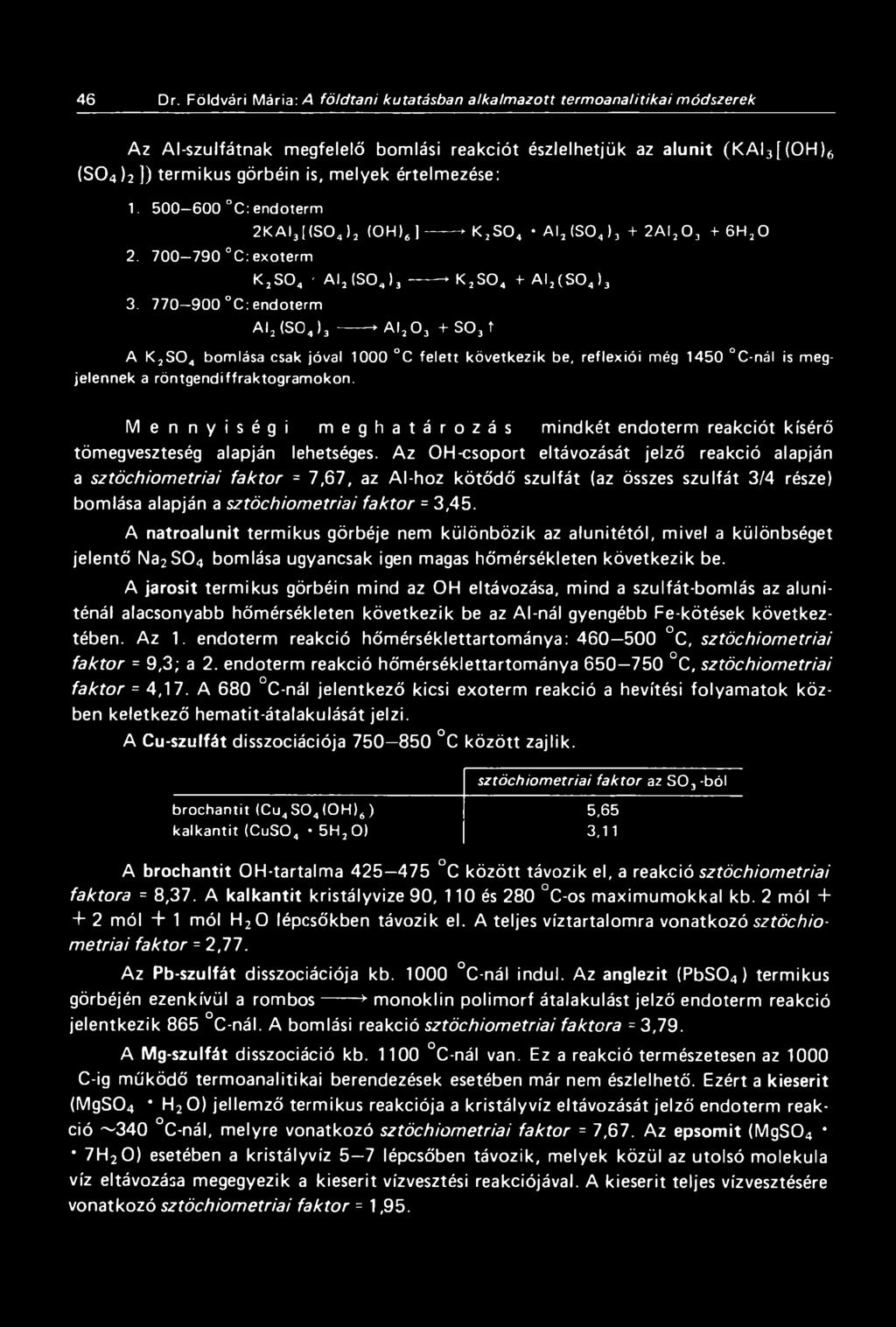 melyek értelmezése: 1. 500 600 C: endoterm 2. 700 790 C: exoterm 3.