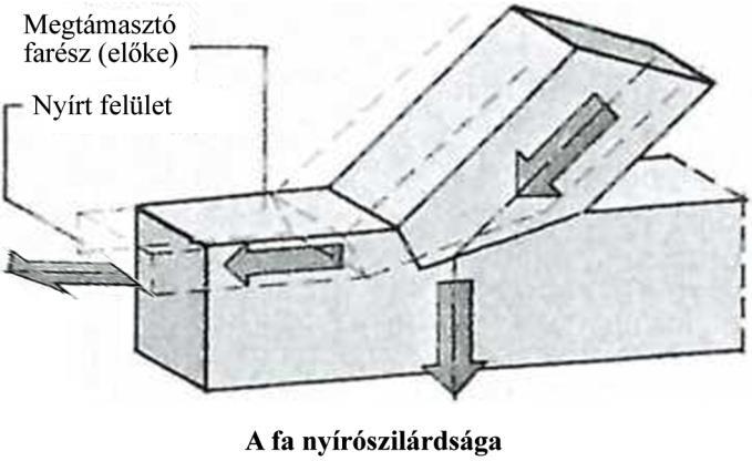 szárazon tartós A fa szilárdsága Nyírószilárdság A fa nyírószilárdsága csekély, rostirányban kisebb, mint rostokra merőlegesen.
