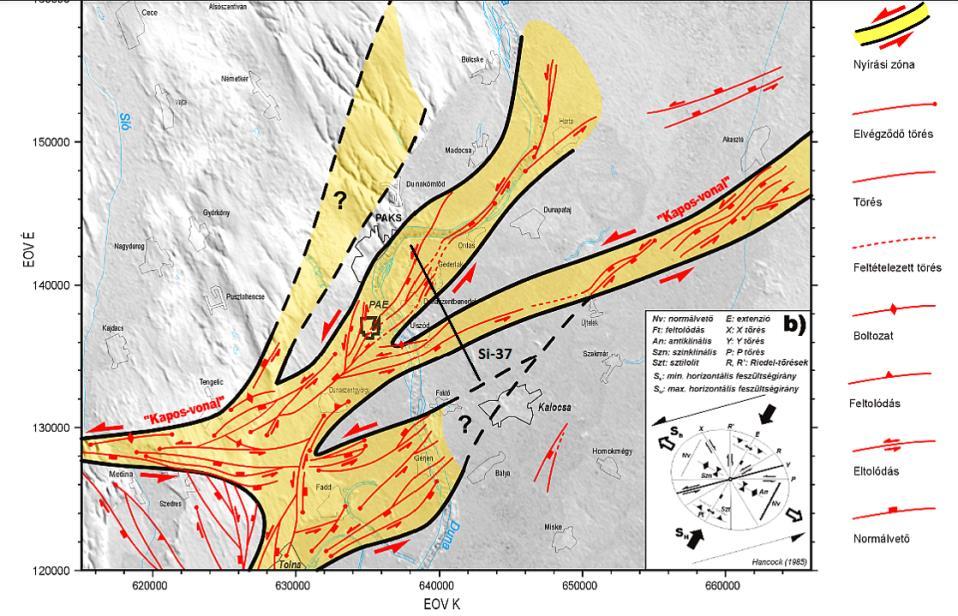 2005,Georisk-Geomega tanulmány: A jelenlegi feszültségtérben az ÉK-DNy csapású