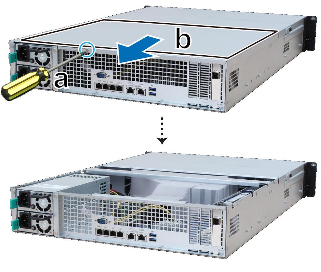 RAM modul hozzáadása a RackStation egységhez Az opcionális Synology RAM modul a RackStation egység memóriájának bővítésére szolgál.
