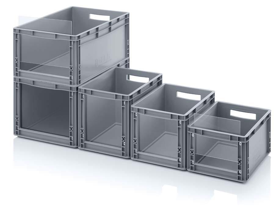 Nyitott Tárolóládák Euro Méretben SLK ES Plexiüveg Ablakkal MÁR 1 DARABTóL RENDELHETŐ! nincs minimális rendelési mennyiség. EXTRA SzÍNEK Online rendelés www.auer-packaging.