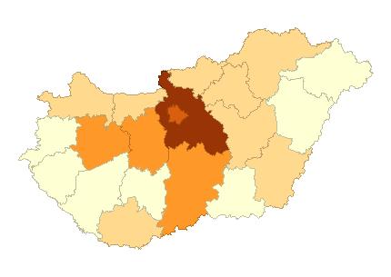 A szinergia, magyar megyék, 2010-2014 Megye Hozzájárulás a szinergiához (mbit) Pest -14,82 Budapest -11,55 Veszprém -2,67 Fejér -2,57 Bács-Kiskun -2,14 Komárom-Esztergom -1,99 Békés -1,94