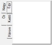 A TabControl (lapvezérlő) komponens - Tulajdonságok: TabCount: a lapok számát adja meg azaz a