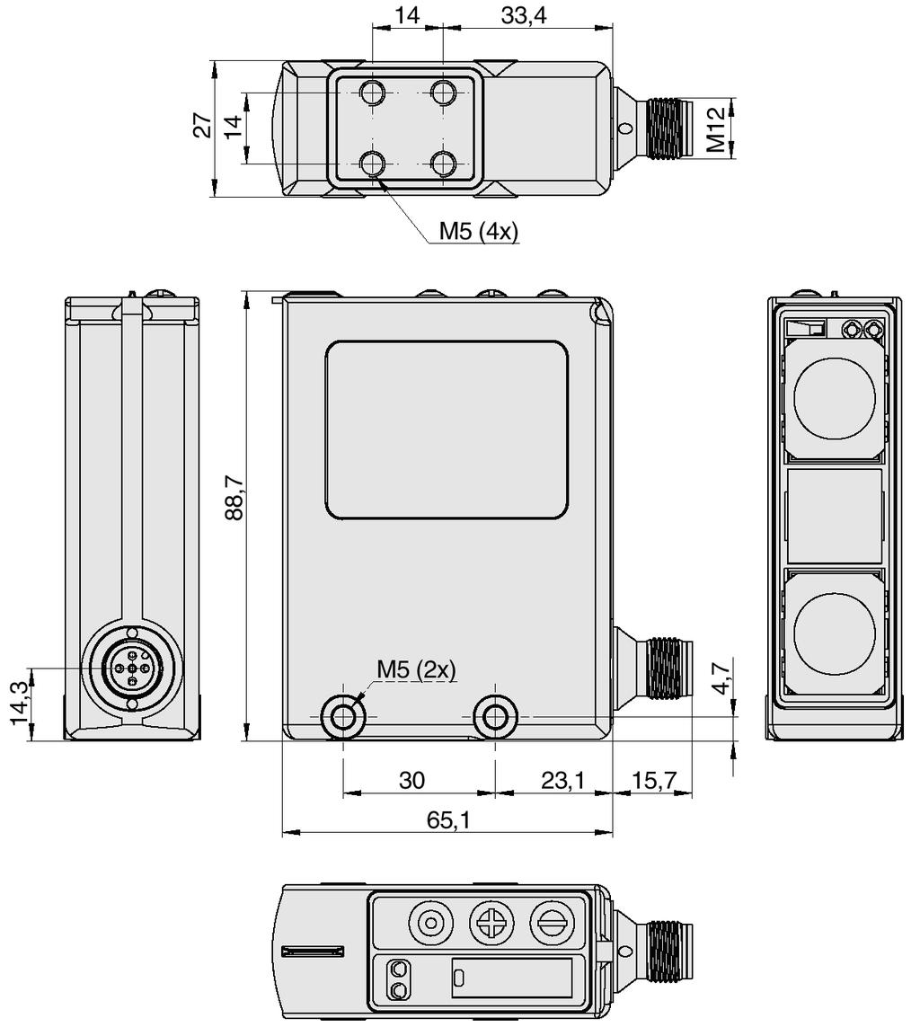 Méretek (mm) E3NT-L17,