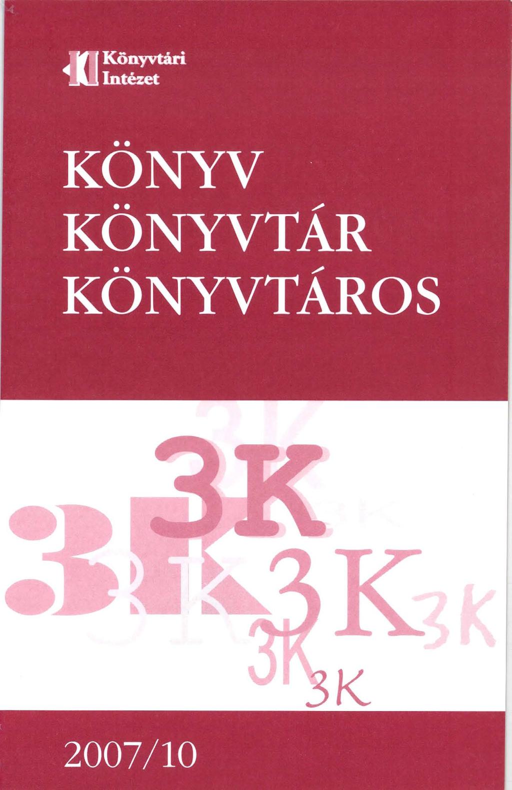 Könyvtári Intézet KÖNYV