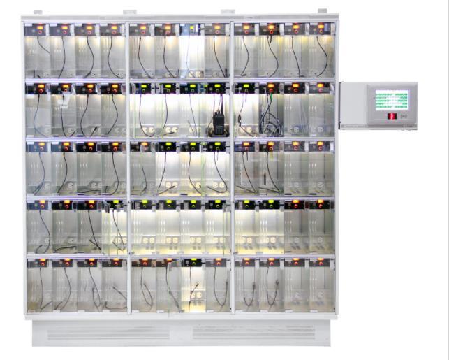 beépített kulcspozíciókkal, RFID proximity kártyaolvasóval, Ethernet, porszórt acél ház, beltéri kivitel, szünetmentes tápegységgel. FŐTÁV -2018.