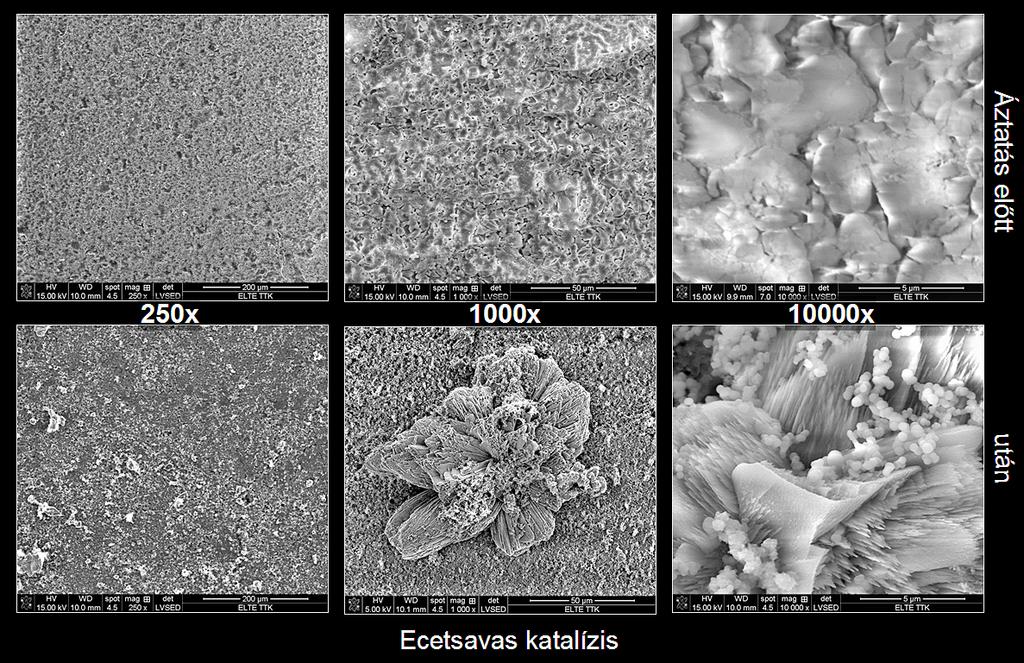dc_1425_17 kalciumionok (2.4 10-3 g/g minta) oldódnak, csak csekély mennyiségű szilícium (3.6 104 g/g minta). A kalciumionok nagy hányadát ( 70 80%) H+-ionok helyettesítik.