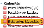 Az elektronikus értesítők ezt követően az Irat szakrendszerből, a Feladatok/Kézbesítés/Elektronikus kézbesítés menüből küldhetők ki az adózók tárhelyére. 3.