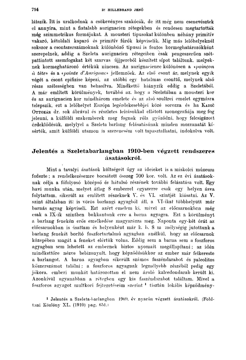 7 94 Dl HILLEBRAND JENŐ látszik.