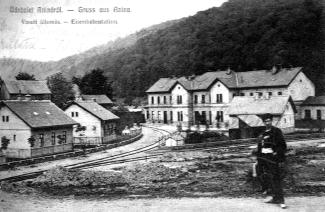 78. ábra Anina, felvételi épület. El:tér fel:li nézet, 1863 (A felvétel a századforduló idején készült) 79. ábra Resiczabánya.