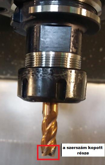 Fröccsöntő szerszámok aktív részeinek korszerű technológiájának tanulmányozása a 10 mm-es ujjmaró kezdeti paraméterei: v c = 100~130 [m/perc] és f z =0.