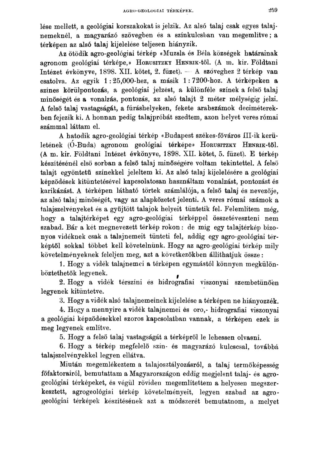 AGRO-GEOLOGIAI TÉRKÉPEK. '259 lése mellett, a geológiai korszakokat is jelzik.