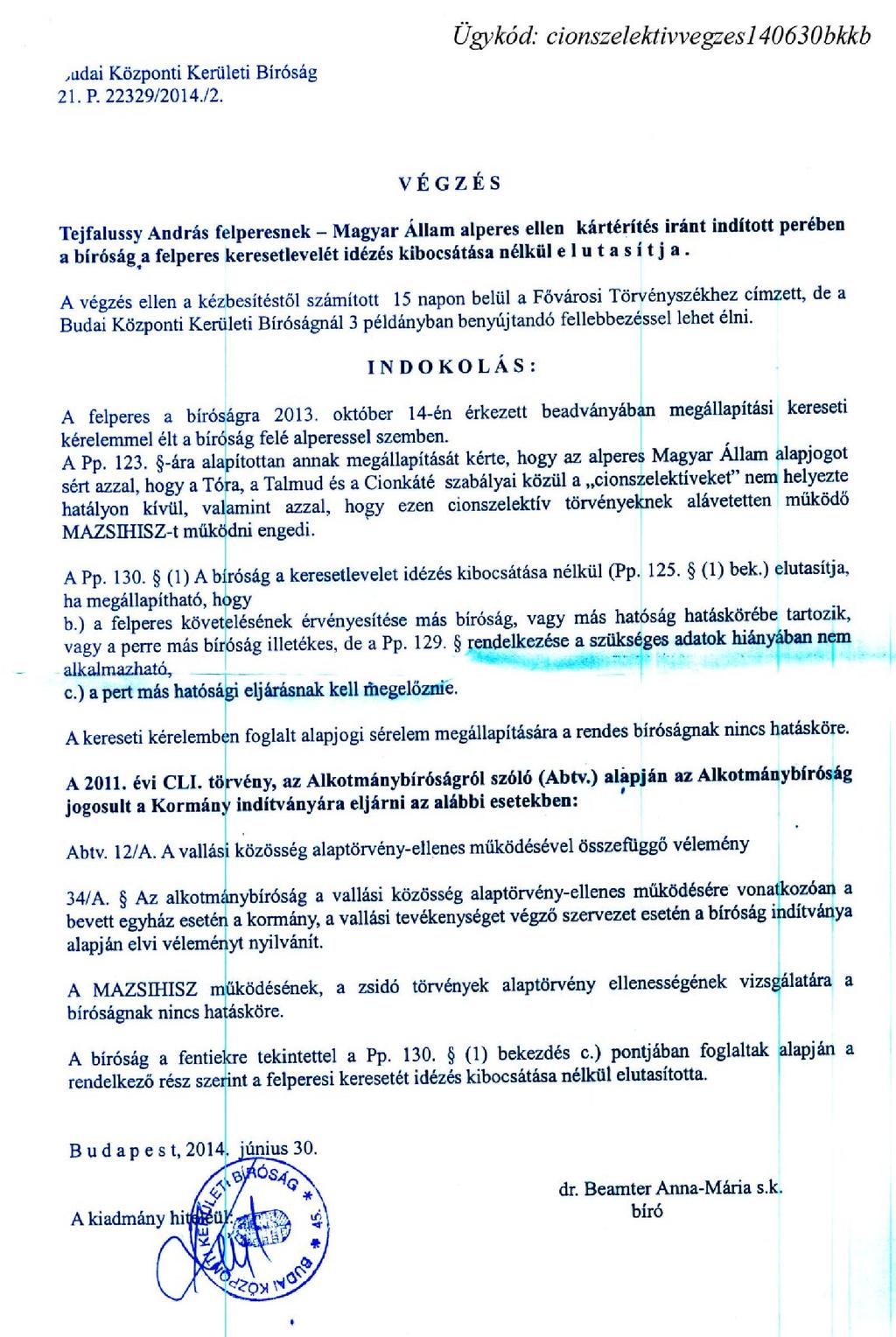 8/13. oldal, 2014-11-29 Ügykód: