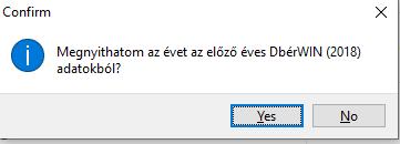 Adatok átvétele a DbérWIN 2018 programból Amikor először lép be egy cégbe, a szoftver érzékeli, hogy még üresek az adatbázisok.