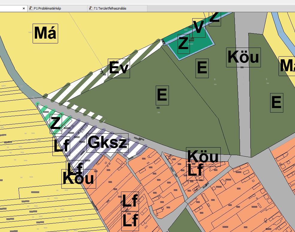 megfelelően. A 200/6 és a 200/8 hrszú ingatlanok zöldterületbe sorolása.
