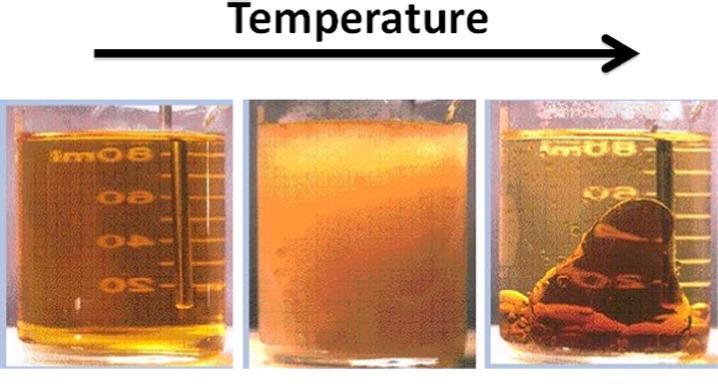 Hőmérsékelt hatása az nemionos tenzidek oldhatóságára és a micellaképződésre A nemionos tenzidek CMC-je a hőmérséklet növelésére csökken A micellák átlagos tömege a hőmérséklet emelésével általában