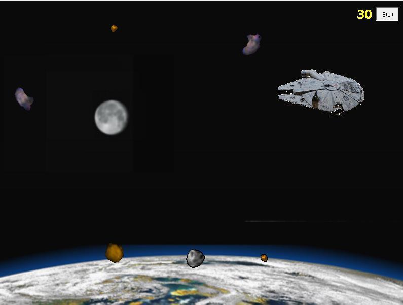 Játékkészítés Egy olyan Star Wars tematikájú játékot készítünk, amelynek célja, hogy egy aszteroida mezőben végig vezessünk egy űrhajót.