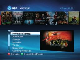 2.4.2. UPC Videotár * A UPC Videotárban Ön bármikor kedvére válogathat több száz film, tévéműsor, zenei koncert, gyermek- és egyéb műsor közül.