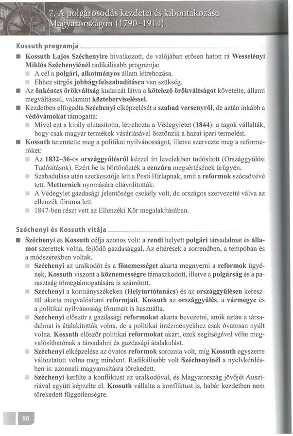 Kossuth programja----- Kossuth Lajos Széchenyire hivatkozott, de valójában erősen hatott rá Wesselényi Miklós Széchenyiénél radikálisabb programja: A cél a polgári, alkotmányos állam létrehozása.