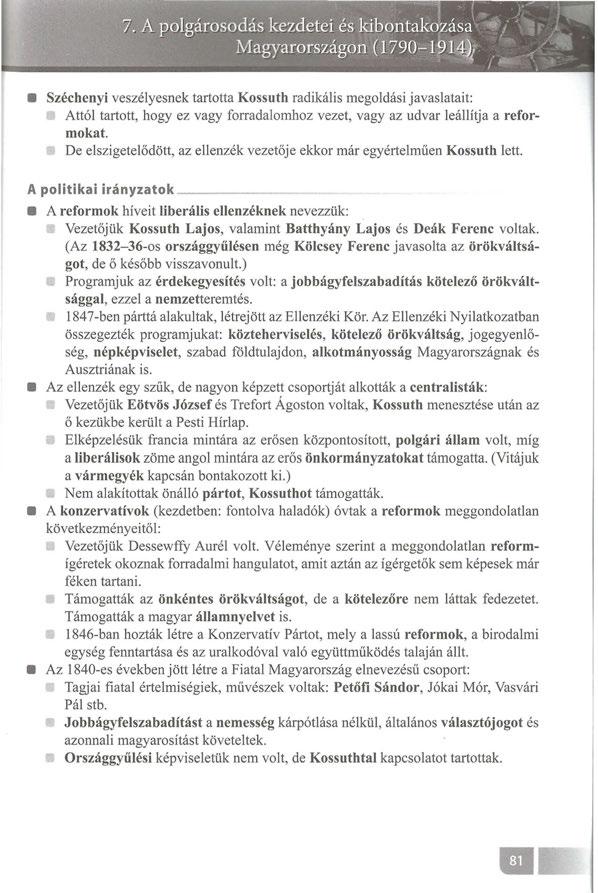 Széchenyi veszélyesnek tartotta Kossuth radikális megoldási javaslatait: Attól tartott, hogy ez vagy forradalomhoz vezet, vagy az udvar leállítja a reformokat.