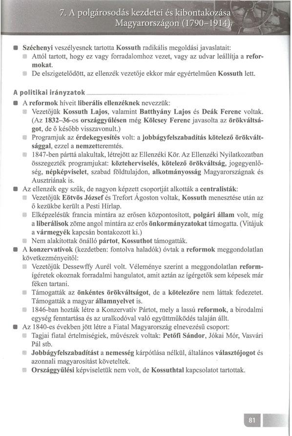 Széchenyi veszélyesnek tartotta Kossuth radikális megoldási javaslatait: Attól tartott, hogy ez vagy forradalomhoz vezet, vagy az udvar leállítja a reformokat.