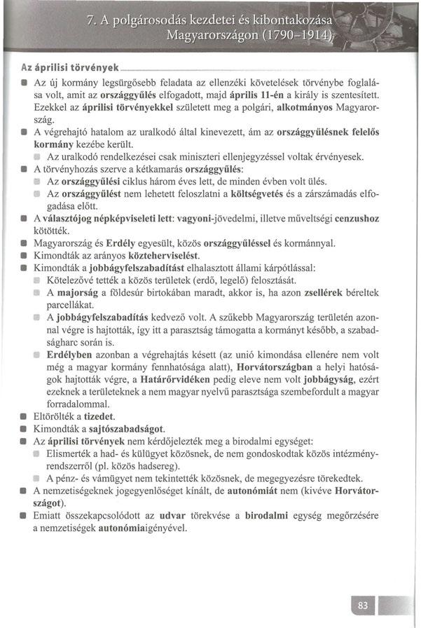 Az áprilisi törvények Az új kormány legsürgősebb feladata az ellenzéki követelések törvénybe foglalása volt, amit az országgyűlés elfogadott, majd április 11-én a király is szentesített.