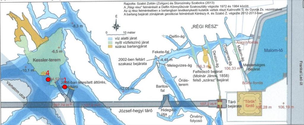 oldalán. Az októberi mérések során körülbelül 24 óránként új helyre került a műszer. Keddenszerdán az előbb említett helyen, szerdán-csütörtökön a 2-essel jelölt ún.