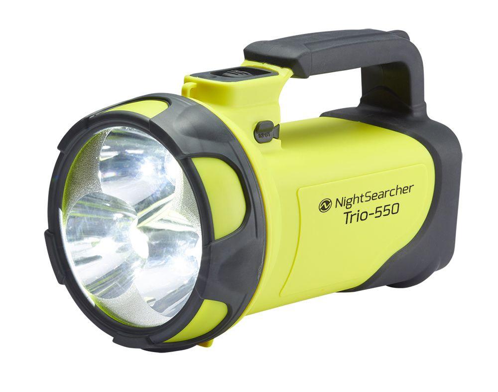 NightSearcher lámpák Vállszíjjal TRIO550 LED REFLEKTOR LI-ION USB Könnyű és rendkívül strapabíró LED reflektor, USB csatlakozóról