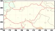 2021-2050 és 2071-2100 időszakra az 1961-1990 referencia időszakhoz viszonyítva.