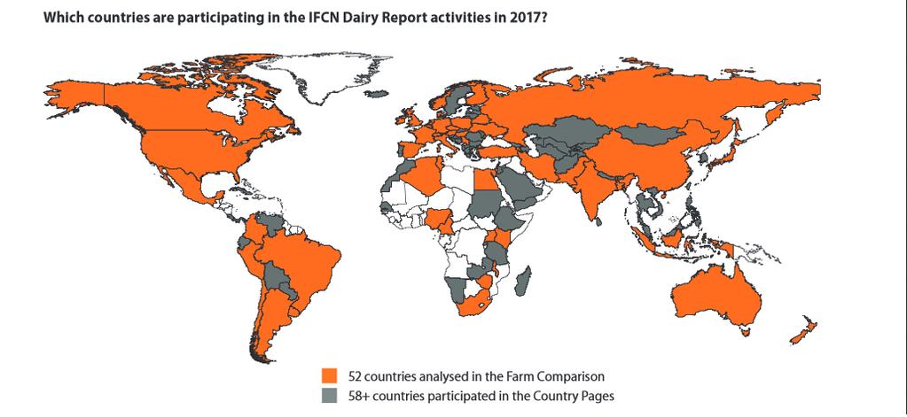 A tejelő tehéntartás jövedelmezőségének nemzetközi összehasonlítása - International Farm Comparison Network IFCN - 110 tagország - Rengeteg ágazati szereplő a partnerek között - Cél: