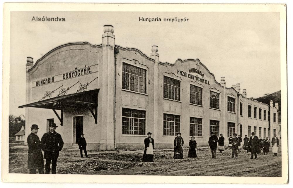 Hungária Hazai Ernyőgyár Rt. Épülete (forrás: Népújság) 5. A Hungária Hazai Ernyőgyár Rt. volt az Osztrák-Magyar Monarchia első ernyőgyára.