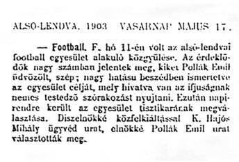 Cikk az Alsólendvai Híradóból (forrás: Alsólendvai Híradó) 6.