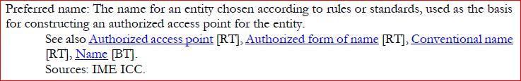 Lásd még Autorizált adat [K], Ellenőrizetlen hozzáférési pont [K], Hozzáférési pont [T], Autorizált hozzáférési pont [SZ], Megnevezés (Nomen) [K], Alapvető hozzáférési pont [K], Név [K], Névforma