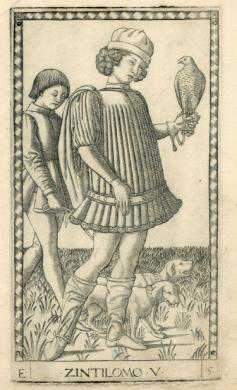 készült Mantegna-tarokk E-sorozatának Nemesember cìmű,