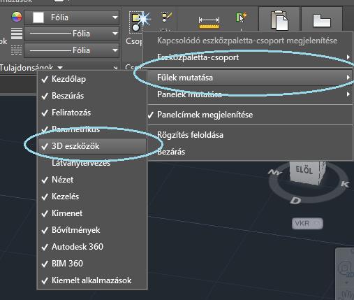 Kocka, 3D eszközök Ebben a részben a négyzetből kockát készítünk Tolás-húzás segítségével. A 3D objektumok rajzolásához szükség van a 3D eszközök fülre a szalagon.