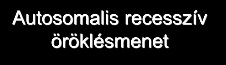 Autosomalis recesszív öröklésmenet Férfiak