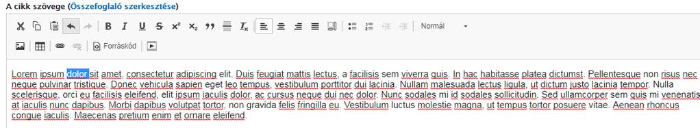Ezután, ha gépeléssel visszük be a tartalmat, folyamatosan láthatjuk, mi lesz a következménye az Enter (új bekezdés) illetve a Shift + Enter (bekezdésen belüli sortörés) billentyűk leütésének.