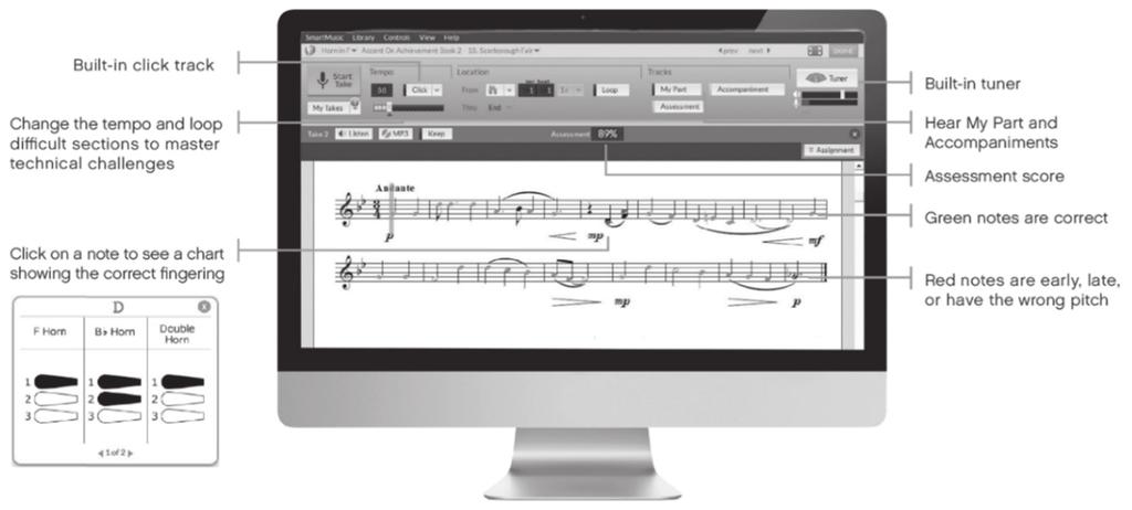 Szabó Norbert: A digitális kotta mint digitális tananyag 7. ábra. A SmartMusic kezelőfelülete A csak a tanár által elérhető funkciókról is érdemes néhány szót ejteni.